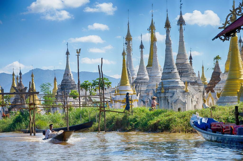 Pagodas en la aldea de Indein, cerca del lago Inle.