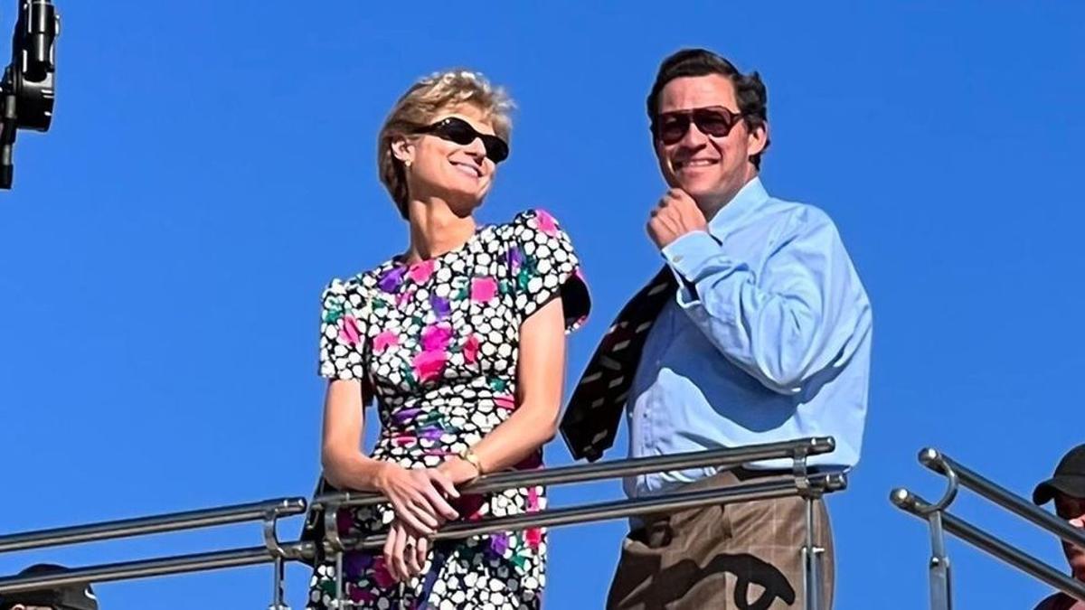 Los intérpretes Elizabeth Debicki y Dominic West, en el Club de Mar en septiembre del año pasado.