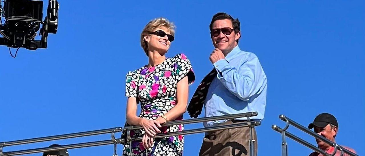 Los intérpretes Elizabeth Debicki y Dominic West, en el Club de Mar en septiembre del año pasado.