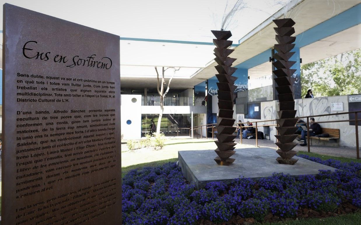 El Jardín de las Emociones, un espacio en memoria de las víctimas del covid-19 ubicado en el Hospital de Bellvitge.