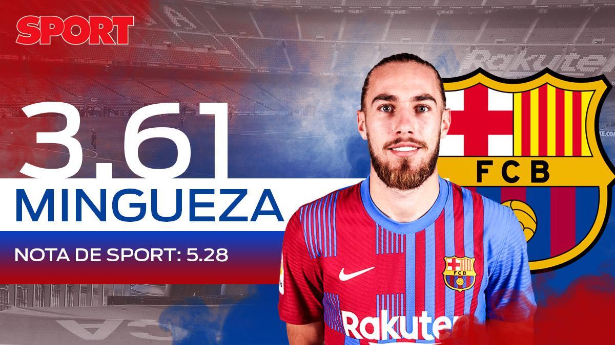 3,61. MINGUEZA. El lector de SPORT ha suspendido su discreta temporada 3,61. MINGUEZA. El lector de SPORT ha suspendido su discreta temporada