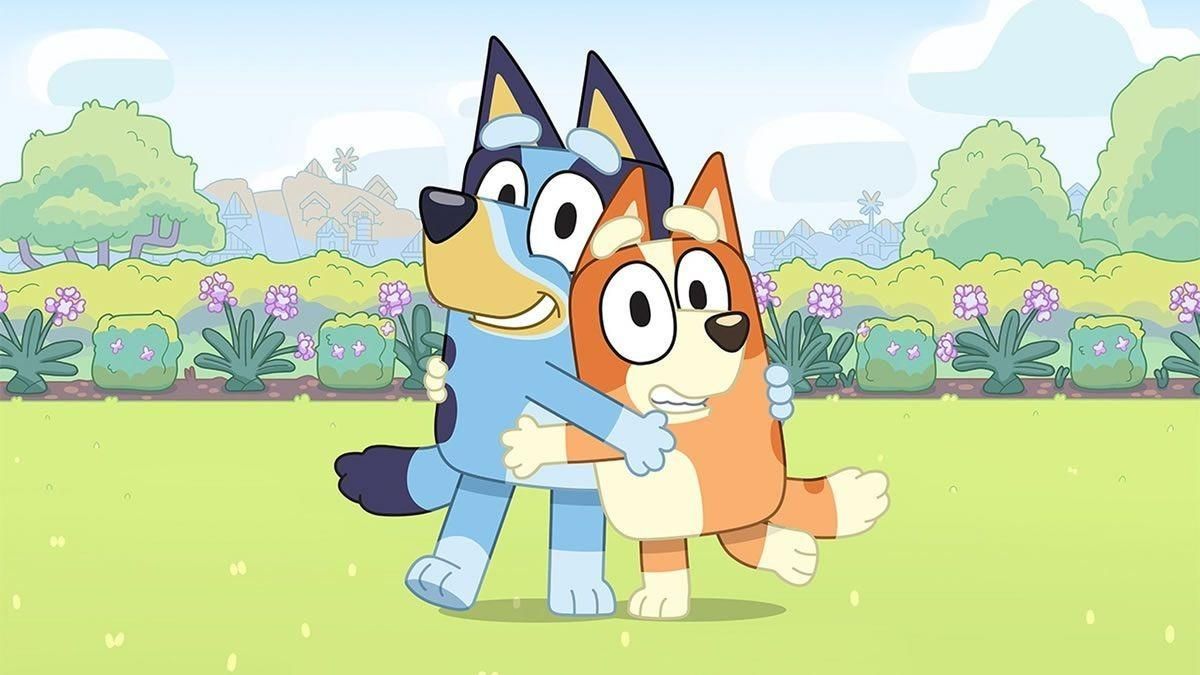 Bluey junto a su hermana Bingo Bluey junto a su hermana Bingo