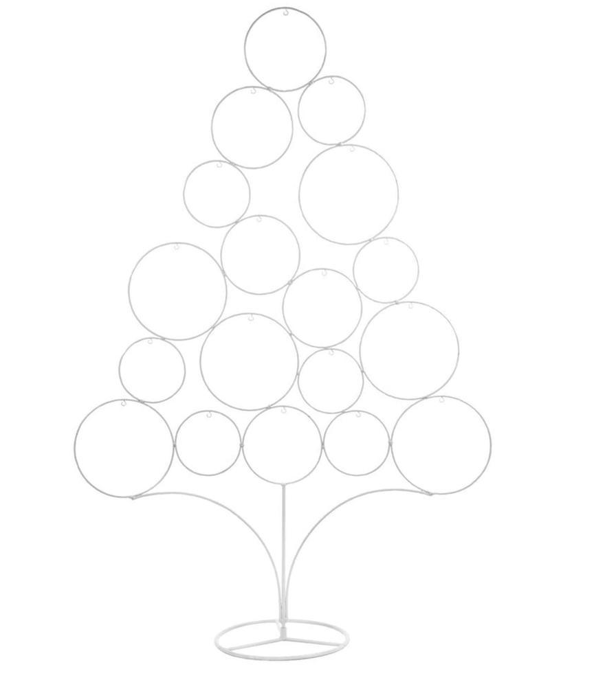 Árbol de Navidad | Sencillo y de metal, con 18 orificios para las bolas