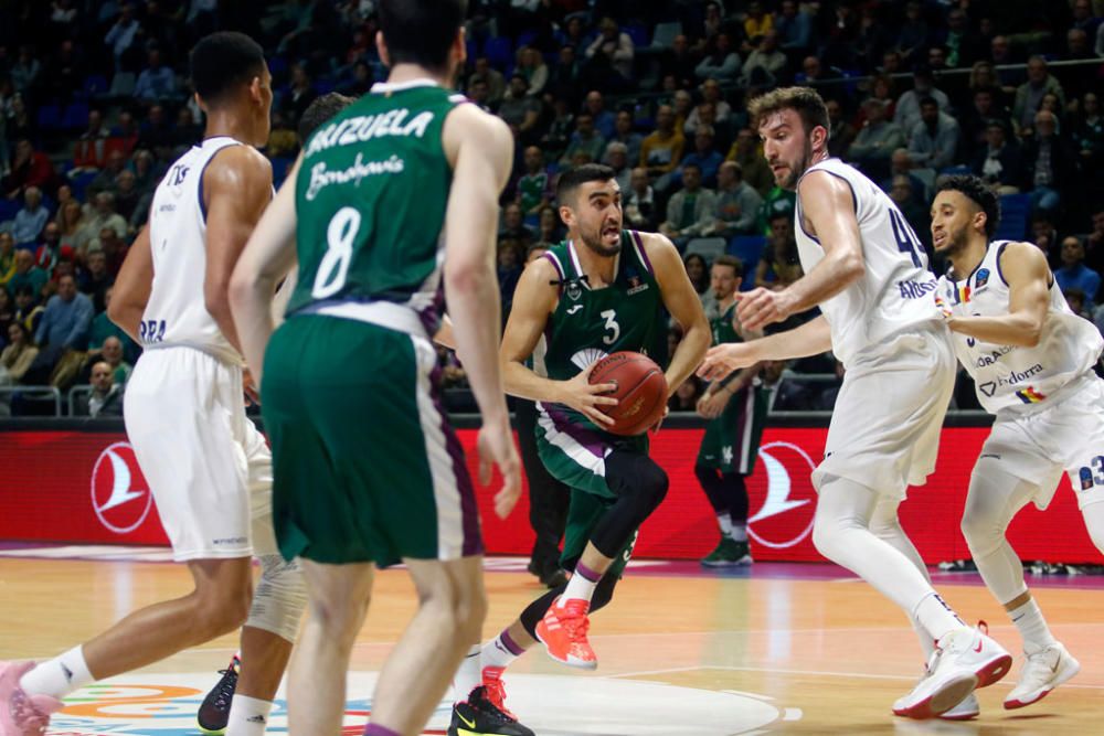 Alberto Díaz, Jaime Fernández y Rubén Guerrero aúpan al Unicaja en el último cuarto para sumar una nueva victoria europea ante el MoraBanc que deja a los verdes a un paso de los cuartos de final y con serias opciones de acabar campeón de grupo.