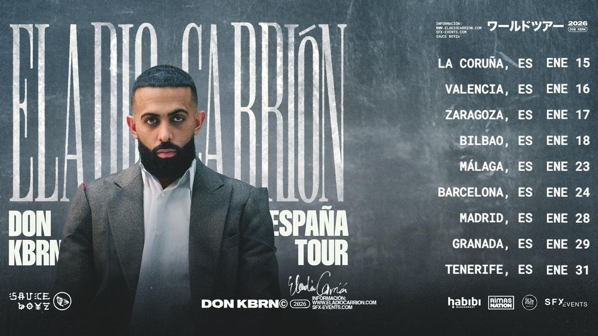 Cartel de la gira de Eladio Carrión.