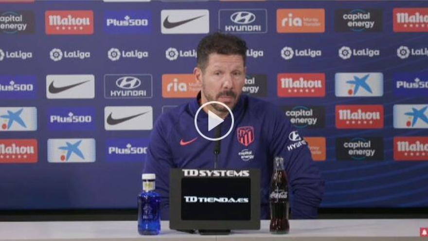 Simeone en sala de prensa