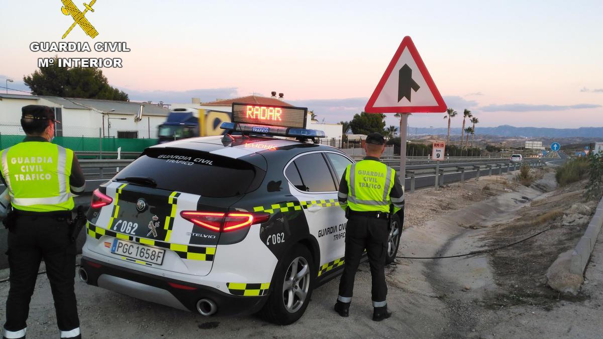 Pillan a un conductor circulando a 218 km/h por la autovía de Caravaca