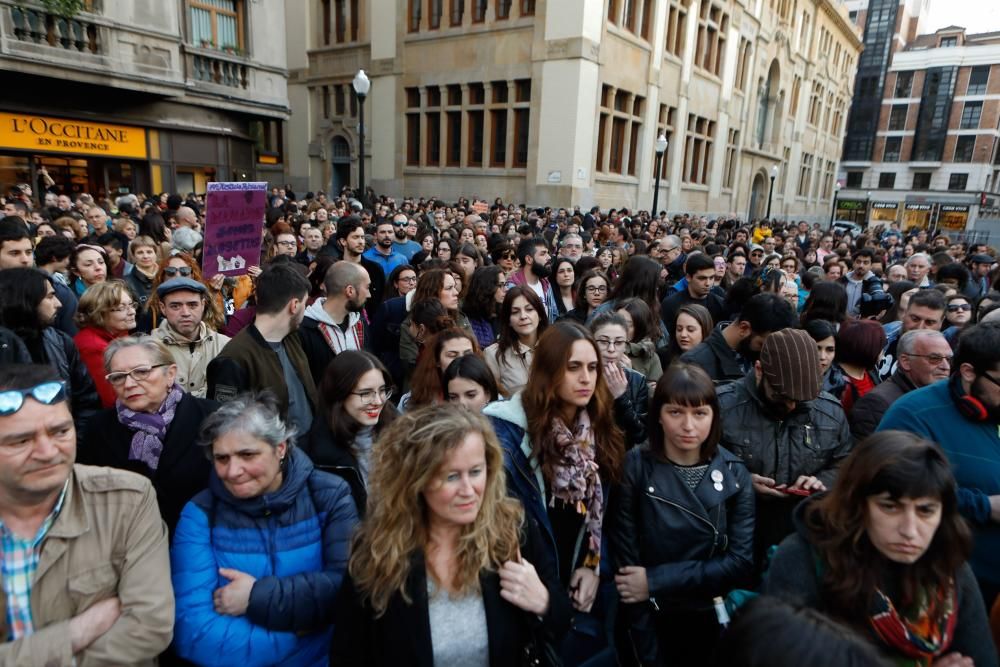 Manifestación por la condena a los integrantes de "La Manada" en Gijón.