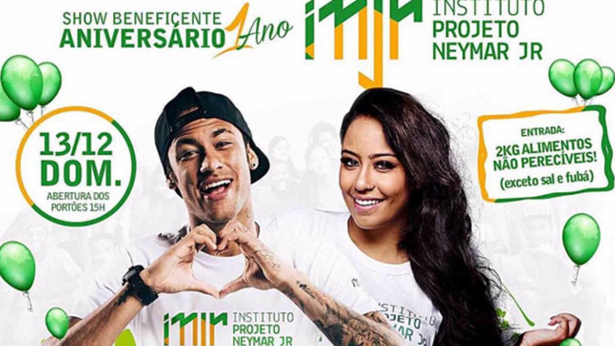 Neymar anuncia la fiesta de aniversario de su instituto