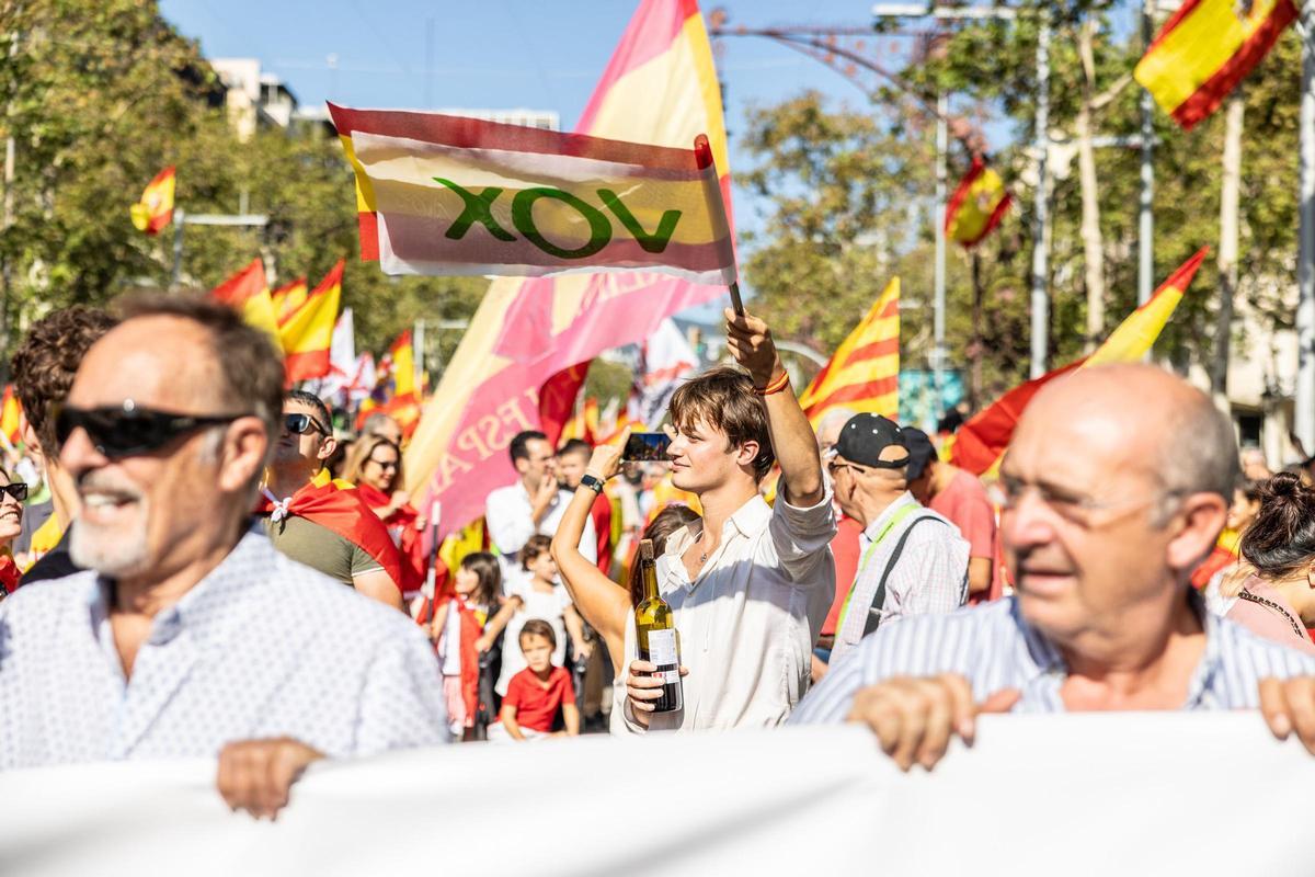 Manifestación por el 12-O en Barcelona