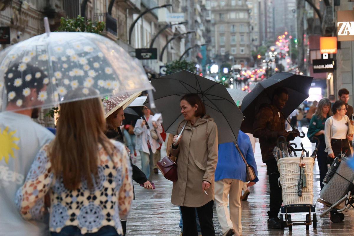 Lluvias primaverales en Vigo.