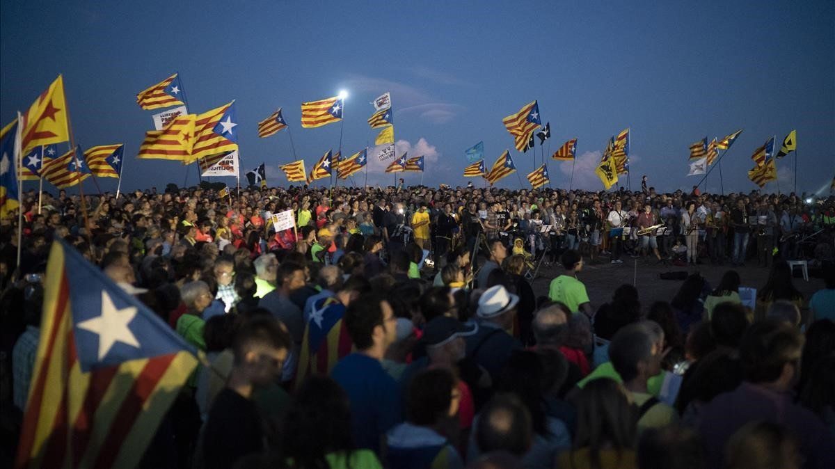 Concentración ante la prisión de Lledoners, el pasado 2 de noviembre