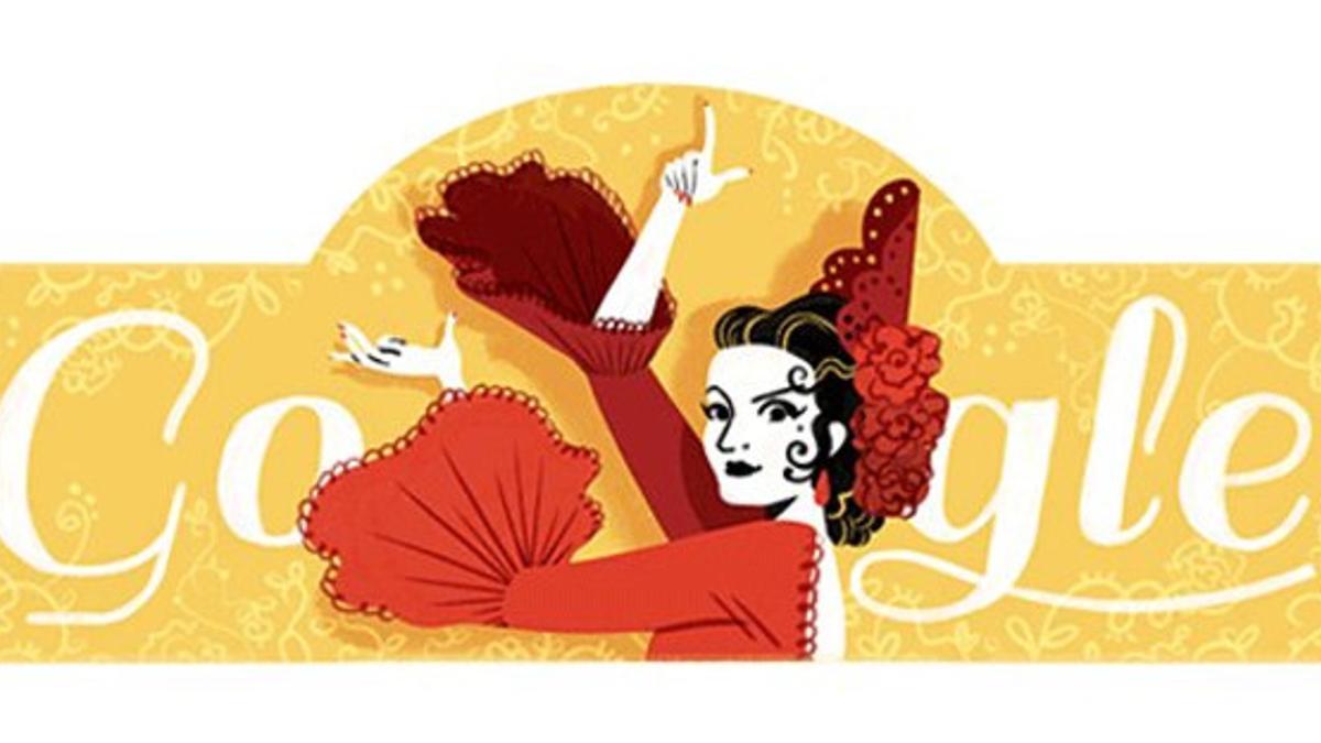 Doodle de Lola Flores 93 aniversario de su nacimiento