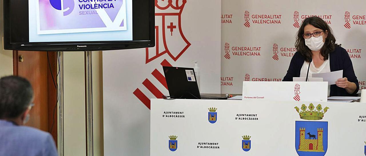 Oltra, ayer, presenta la Estrategia contra la Violencia Sexual. | GVA