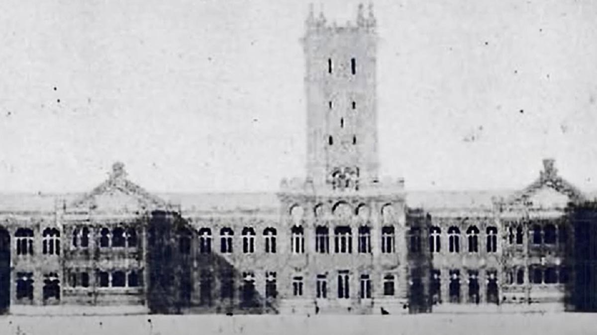 Fotograma de la miniserie donde se recrea la historia del edificio del Rectorado de la UCO desde los primeros proyectos de la Facultad de Veterinaria a principios del siglo XX.