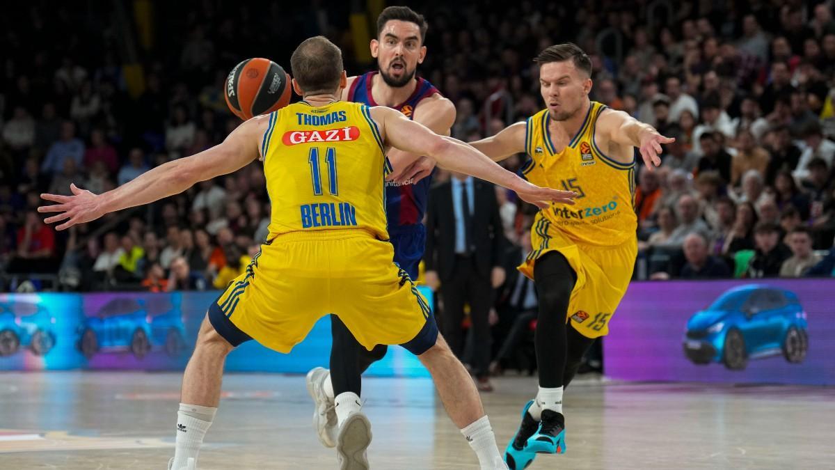 Satoransky, en una acción del partido ante el Alba Berlín