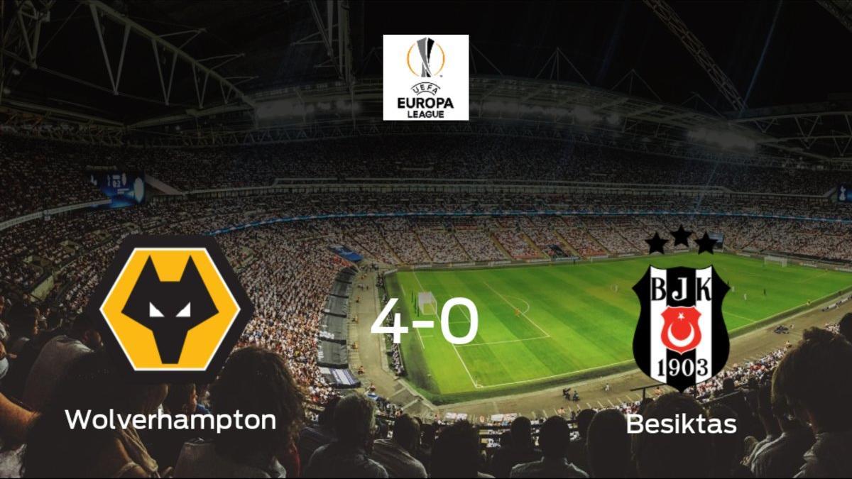 El Wolverhampton Wanderers se queda con los tres puntos frente al Besiktas (4-0)