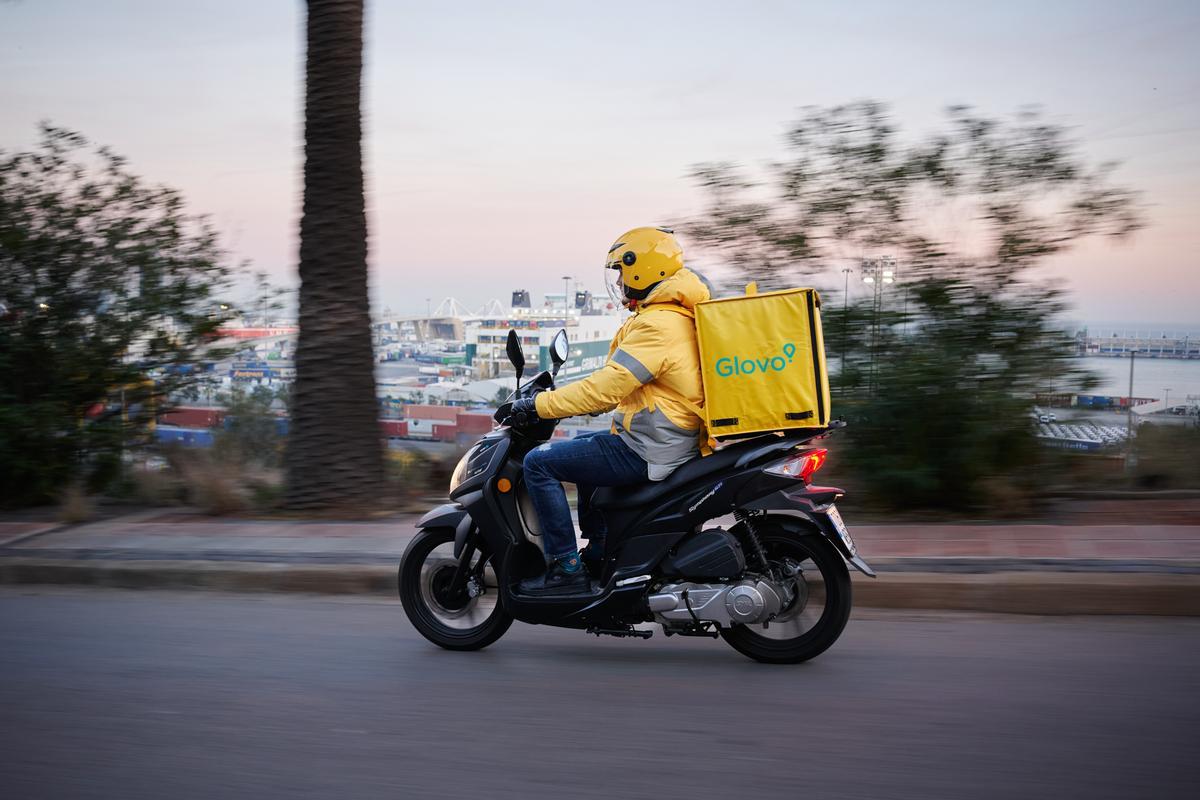 Repartidor de Glovo.