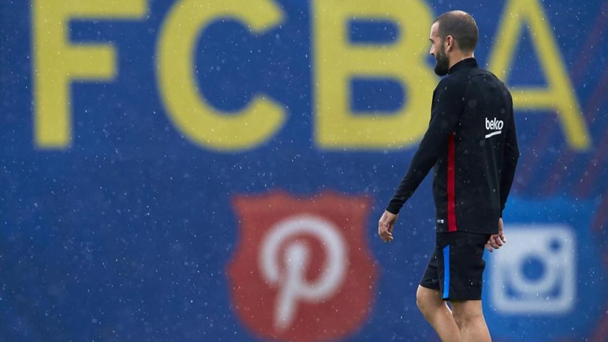 Aleix Vidal durante una sesión de entrenamiento