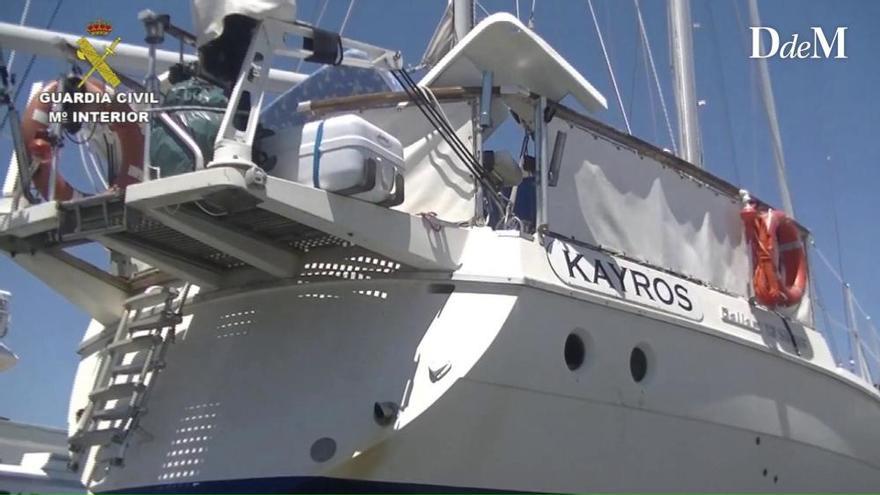 Dos detenidos en un velero, propiedad de un mallorquín, con 600 kilos de cocaína