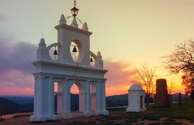 Arias Montano monument, in the village of Alajar, Huelva, Spain