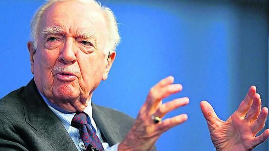 Una foto reciente del legendario periodista Walter Cronkite.