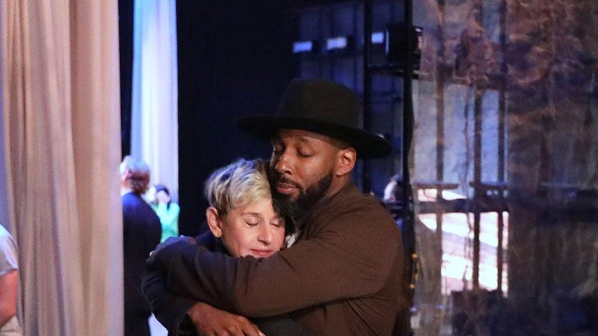 Ellen Degeneres y Stephen 'tWitch' Boss