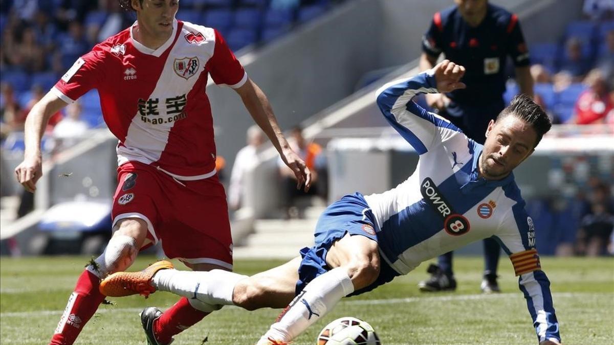 Sergio García (Espanyol) en un partido contra el Rayo Vallecano