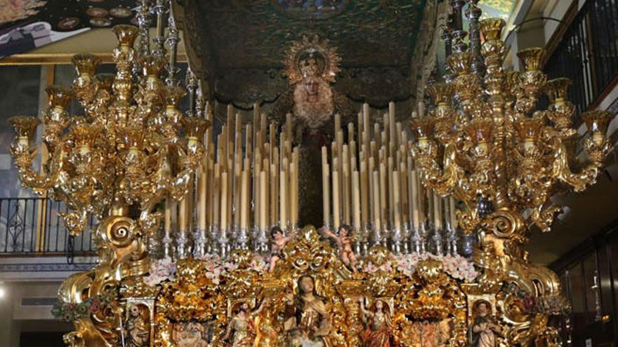 Imagen del trono de la Virgen de la Esperanza.