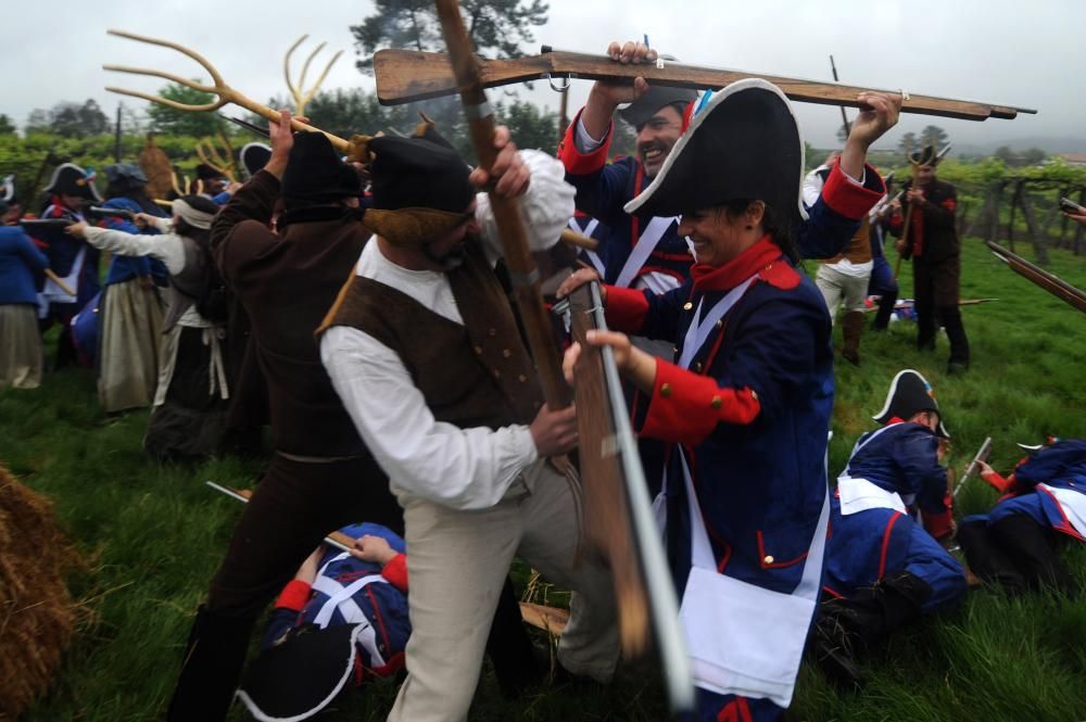 La lluvia no amilanó a los combatientes valgueses, que avasallaron a las tropas francesas hasta su rendición.