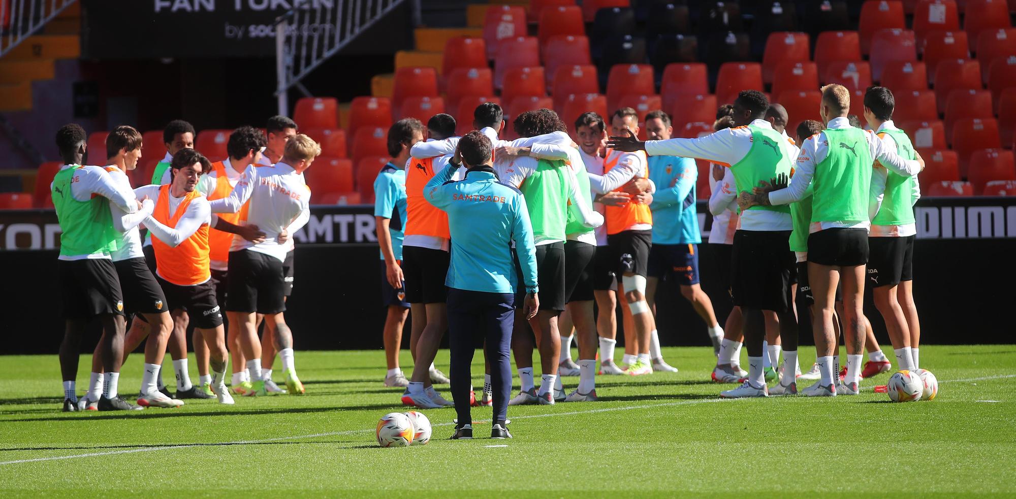 Así ha sido el entrenamiento del Valencia de hoy