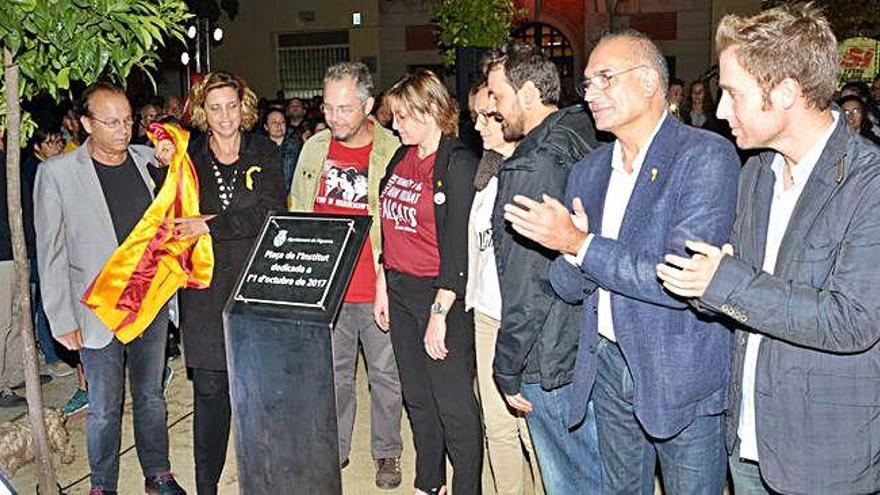 La inauguració de la plaça de l&#039;1-O, l&#039;octubre passat.