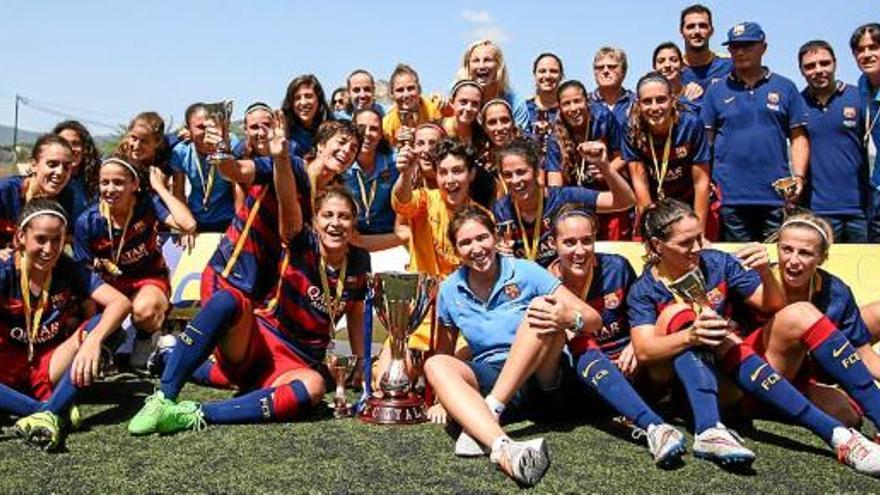 El primer equip femení del FC Barcelona es va imposar per 2 a 0 a l&#039;Espanyol a la final de la Copa Catalunya