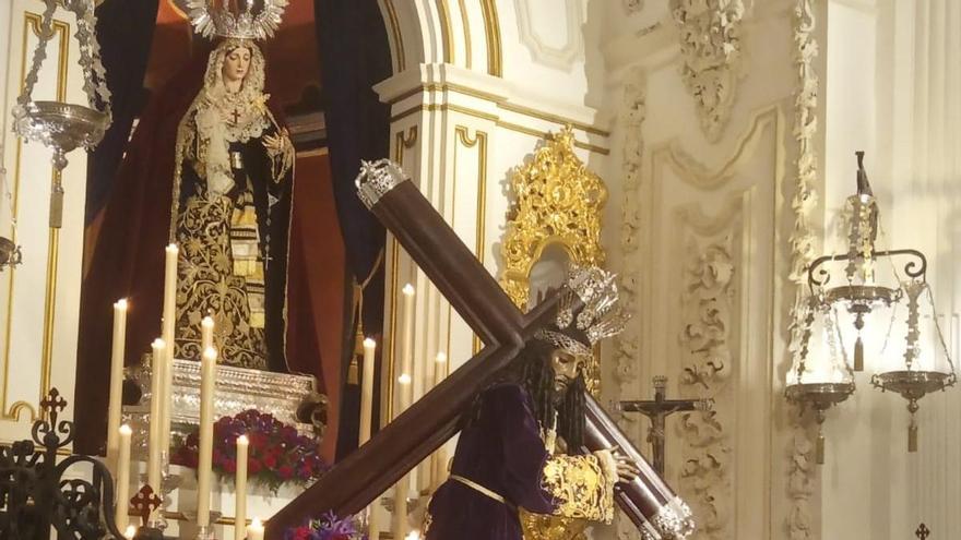 Sagrados titulares de la Cofradía de Nuestro Padre Jesús Nazareno Titulado El Rico y María Santísima del Amor de Málaga