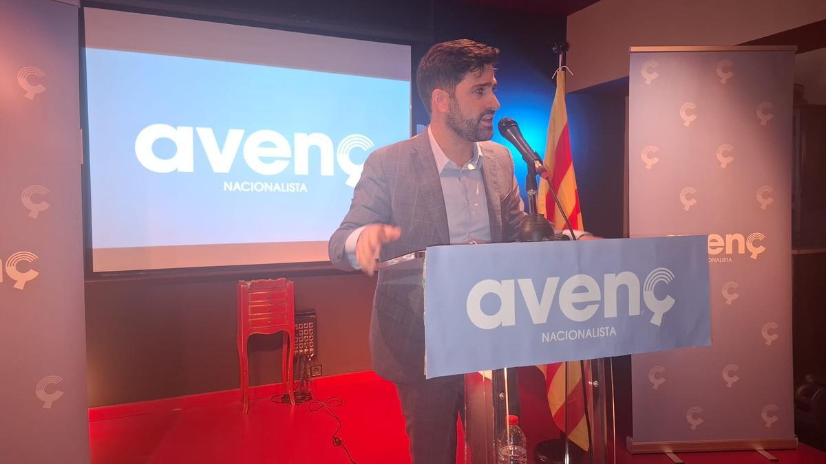 Sergi Perramon a la presentació d'Avenç Nacionalista de Manresa