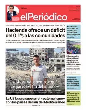 La portada de EL PERIÓDICO del 18 de noviembre de 2025