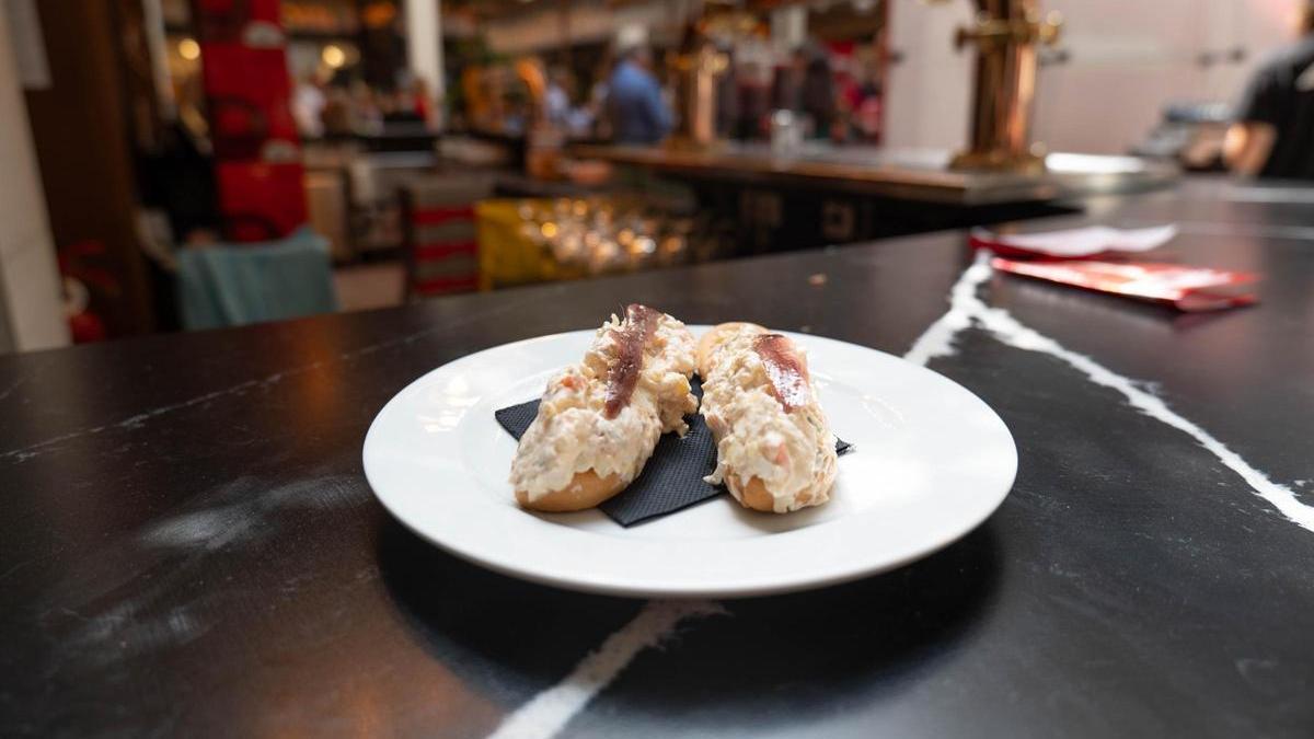 Una marinera, la tapa estrella de la gastronomía murciana.