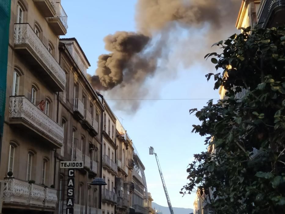 Arde la cúpula de la sede del Celta