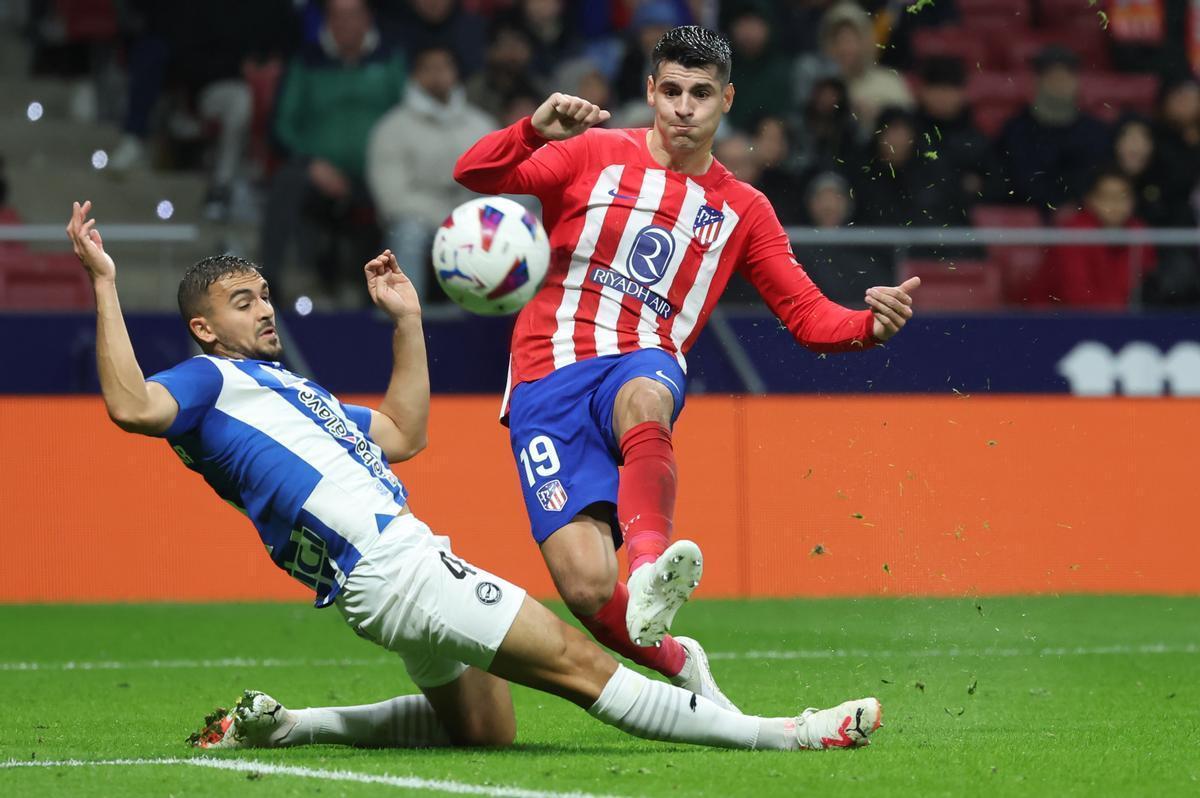 Álvaro Morata en el partido contra el Alavés.