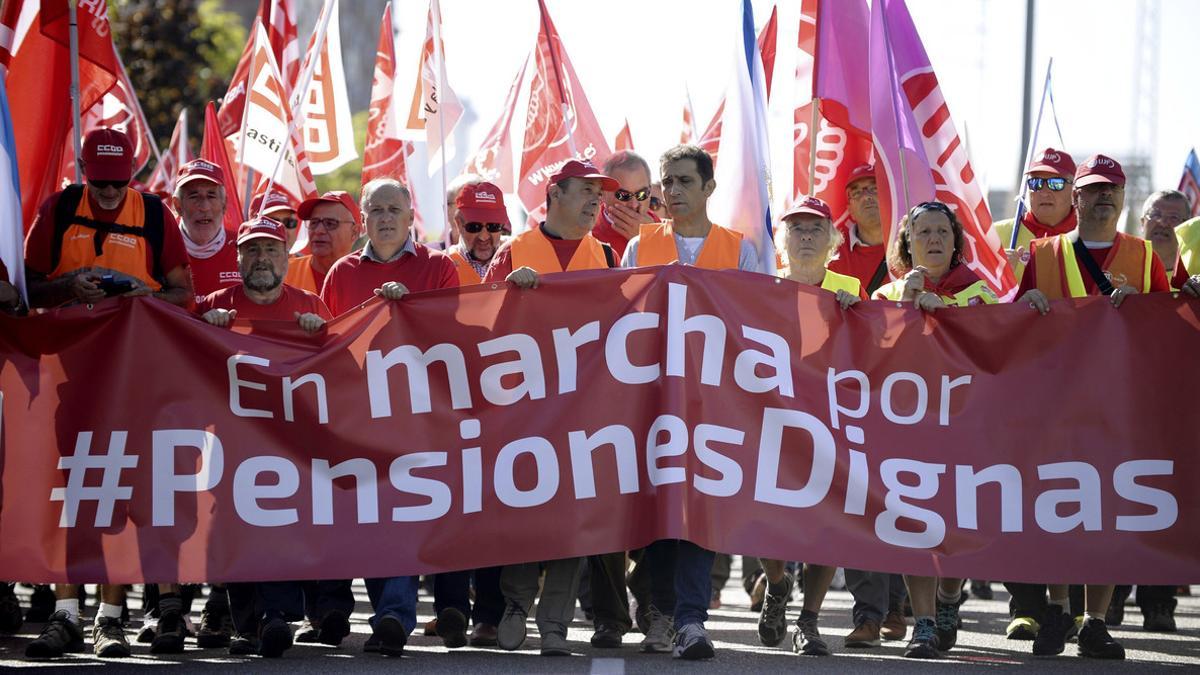 Protesta de pensionistas en Zamora, el pasado octubre.