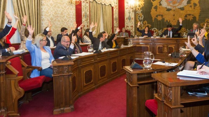 Votación de los presupuestos en el pleno del once de marzo