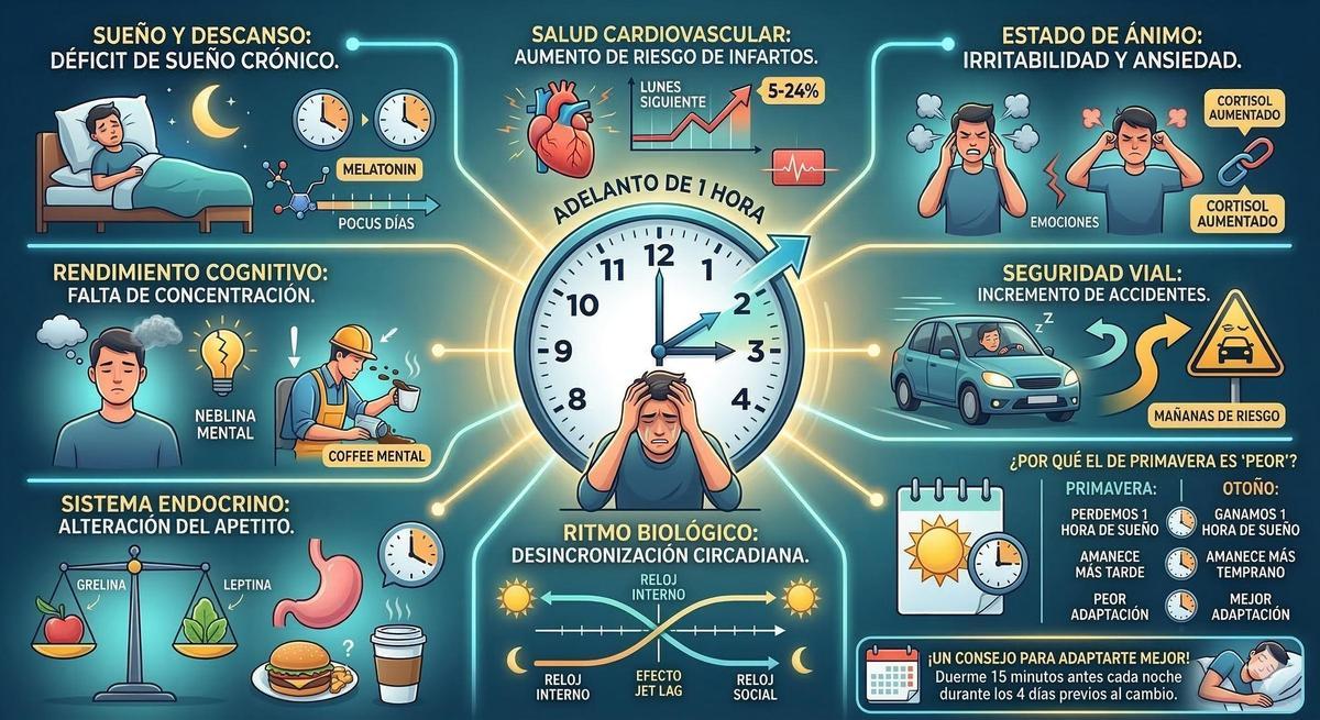 Efectos del cambio de hora en el cuerpo
