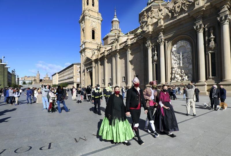 La basílica del Pilar recibe a los zaragozanos con aforo reducido y medidas de seguridad