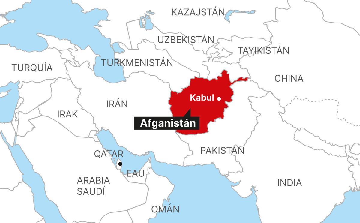 mapa afganistán