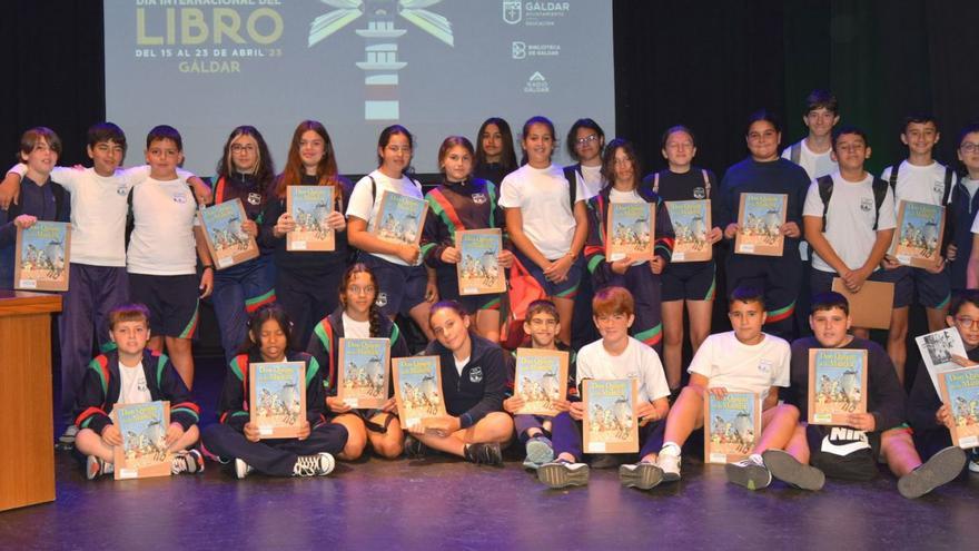 Los alumnos del colegio  de Sardina ponen la voz  a las aventuras de El Quijote