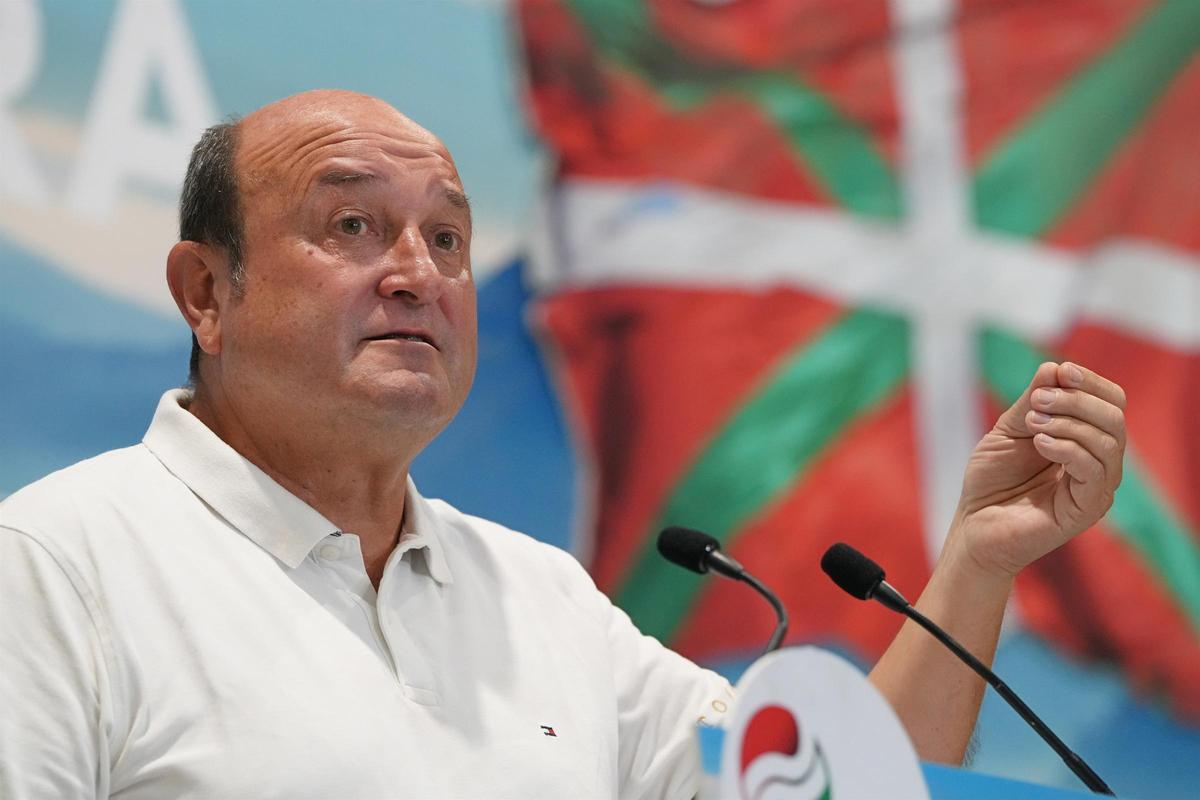 El presidente del EBB del PNV, Andoni Ortuzar, este viernes en Zarautz.