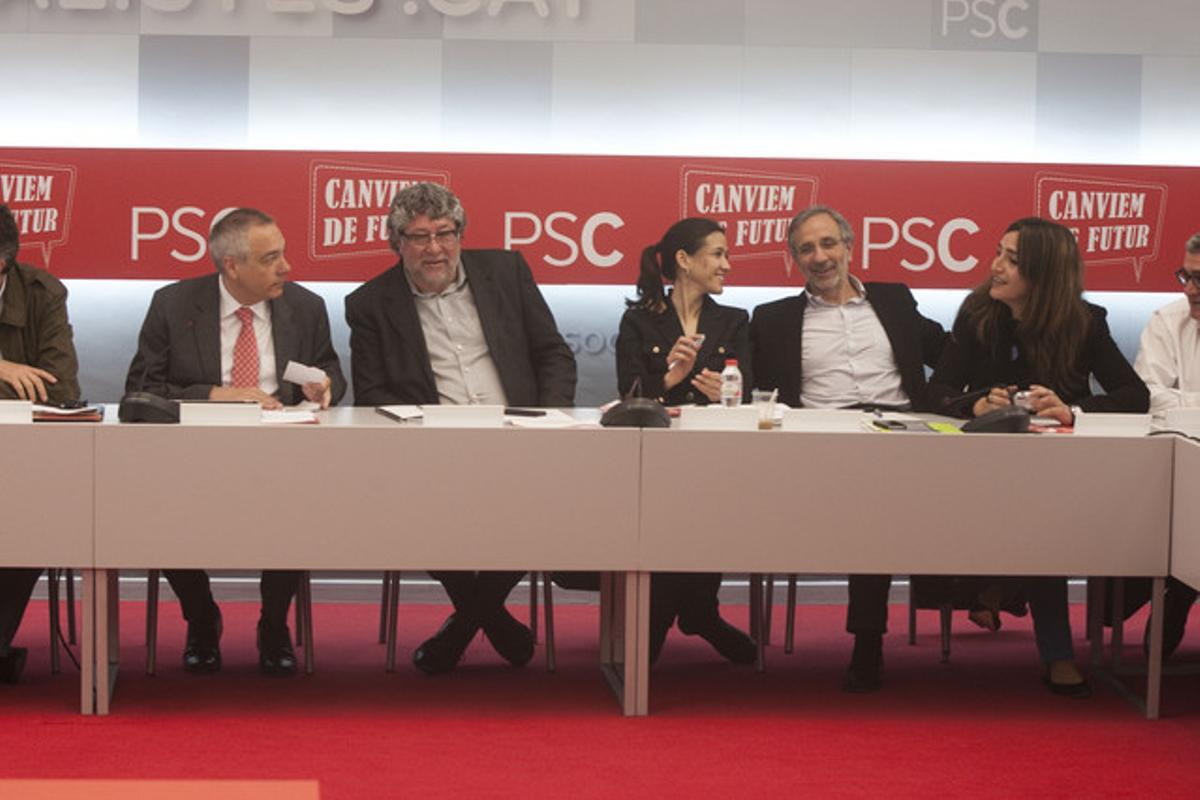 Membres de l’Executiva del PSC, en una reunió el mes de maig passat.