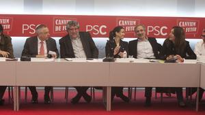 Membres de l’Executiva del PSC, en una reunió el mes de maig passat.