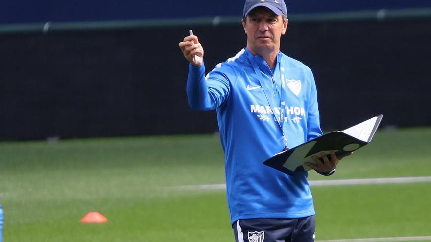 José González, durante el entrenamiento de este martes.