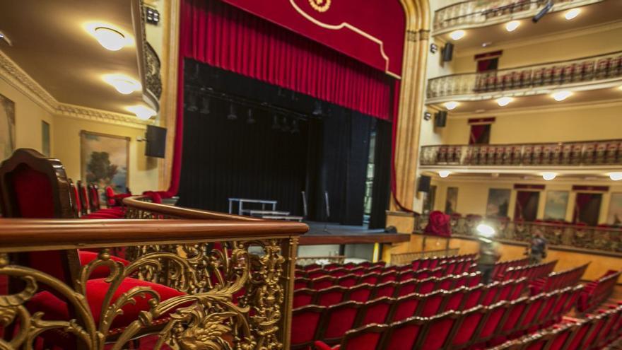 Patio de butacas del Teatro Leal de La Laguna, en pleno casco histórico.